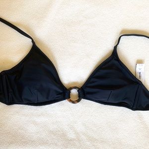 Black bikini top with ring